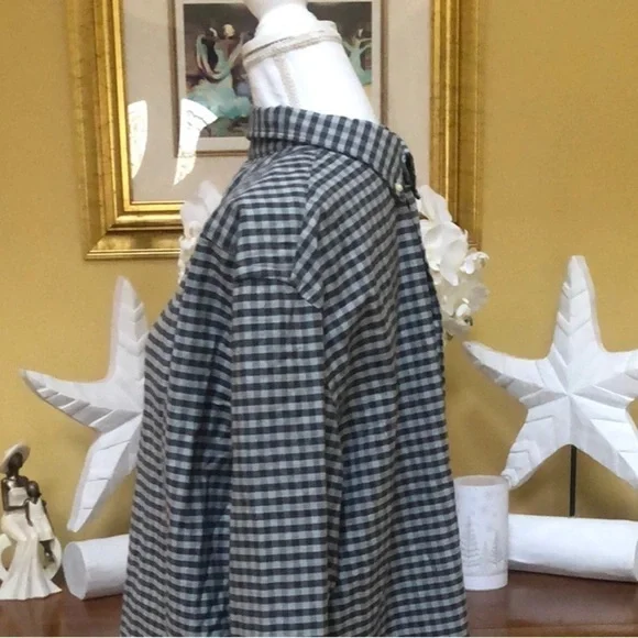 H & M Logo Men’s 100% Grey & Blk Plaid Casual Button Down Shirt Size XL NWT - Picture 7 of 14